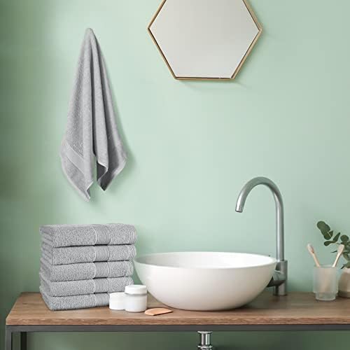 Belizzi Home Ultra Soft 6-Piece Hand Towel Set 16x28-100% Ringspun