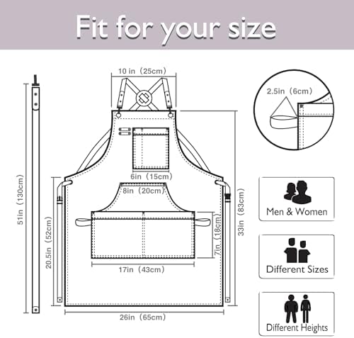 10 Pack Kitchen Apron, Work Apron, Canvas Apron, Grey