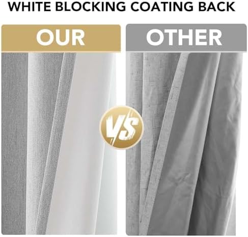 H.VERSAILTEX Chenille Curtains 96 inch Length 2 Panels 100% Blackout