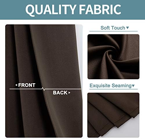 ChrisDowa Blackout Curtains for Bedroom and Living Room 72 Inches Long