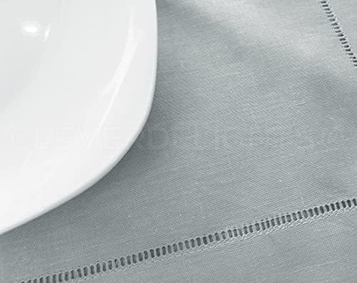 CleverDelights Gray 14" x 20" Hemstitched Placemats - 12 Pack