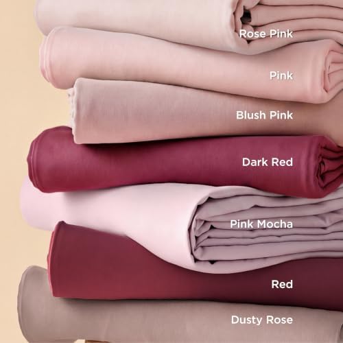 Bedsure Cal King Duvet Cover, Double Brushed Bedding Set, Rose Pink