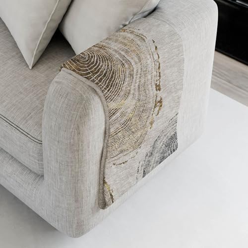 Addison Rugs ASB713 Taupe 50" x 70" Oversized Sherpa Throw Blanket