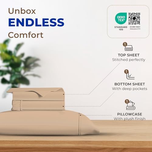 THREAD SPREAD Luxury Egyptian Cotton Sheets Twin XL Size - 600 Series