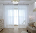 Ivory Sheer Curtains 84 Inches Length 2 Panels Set Window Sheer
