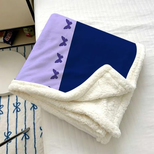 Minimal Wings Double-Layer Sherpa Fleece Throw Blanket 60”x 80”