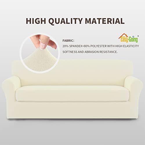 Easy-Going 2 Pieces Stretch Couch Sofa Slipcover Washable