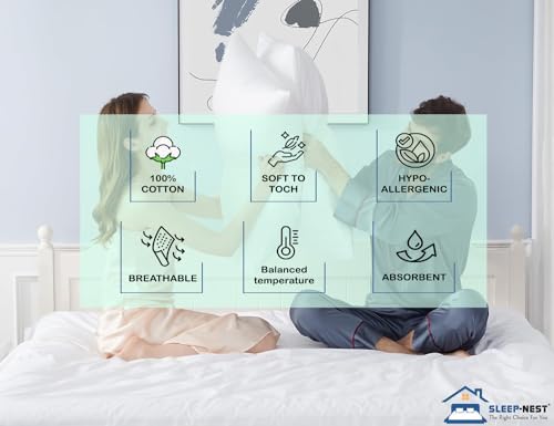 SLEEPNEST King Size Sheets Set 4 PC Hotel Luxury, Soft, Cooling Bed