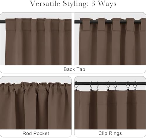 PONY DANCE Extra Long Blackout Curtains 120 inches Long for Bedroom