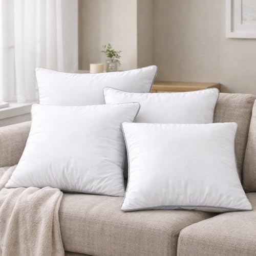 18x18 Throw Pillow Inserts Set of 6, 500g Filled Decorative Pillow