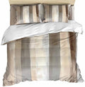 Brown Grey Duvet Cover Set, Abstract Neutral Textured Modern