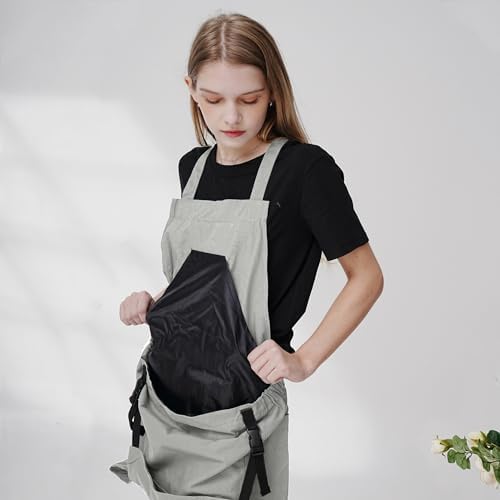 Multiple pockets versatile apron,neutral style canvas adjustable