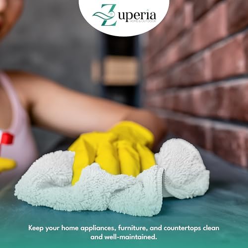 ZUPERIA 100% Cotton Terry Towels Cleaning Cloths, Pack of 50
