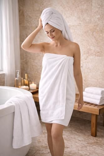 100% Egyptian Cotton Towel Set, 600 GSM, Double Twisted Yarns, Ultra