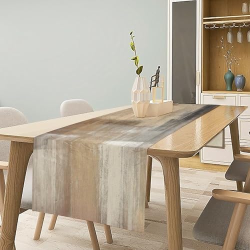 Taupe Tan Grey Brown Beige Abstract Art Contemporary Table