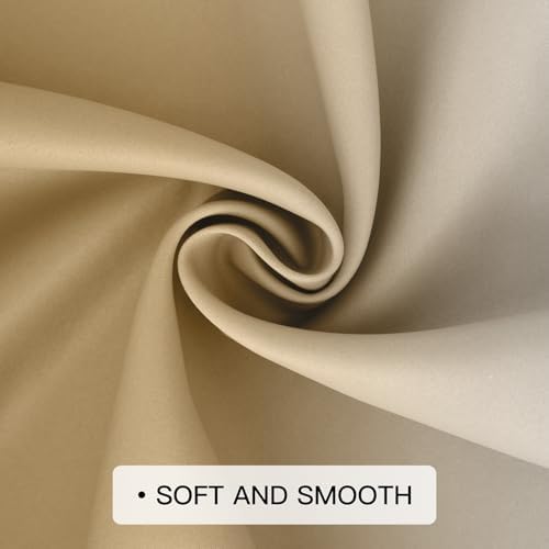 COSVIYA Grommet Blackout Ombre Beige Curtains W52 x L84 Inch