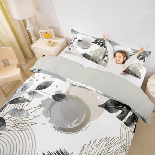 Erosebridal Gray Boho Mid Century Duvet Cover Full Size Bohemian
