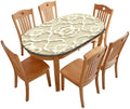 Table Pad Protector, Beige and White Geometric Pattern Printed on