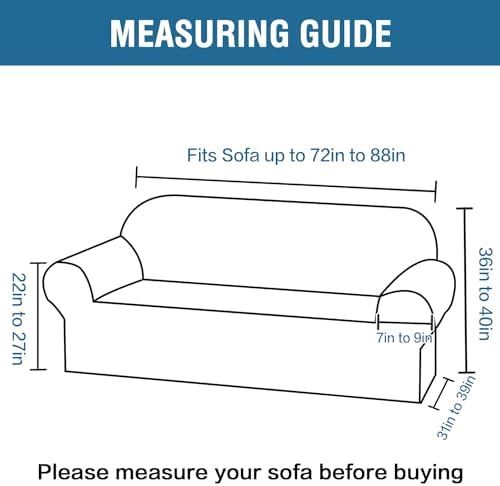 H.VERSAILTEX Stretch Sofa Covers for 3 Cushion Couch Covers Sofa