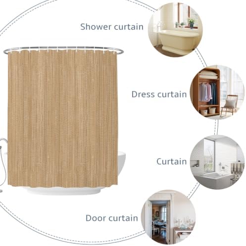 Sand Brown Shower Curtain, Country Vintage Minimalist Solid Color