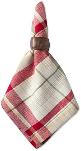 DII Orchard Plaid Collection Linen Tabletop Essentials, Napkin Set
