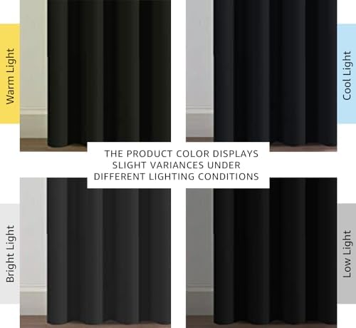 H.VERSAILTEX 100% Blackout Curtains for Bedroom Black Out Curtains