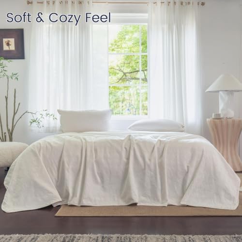 Simple&Opulence 100% Cotton Waffle Weave Houndstooth King Blanket