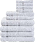 10 Piece Towel Set with Upgraded Softness & Durability, Grey