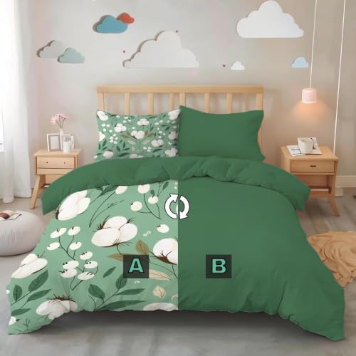 Cute and Fresh Breathable Duvet Cover Sets, Cotton Plant Branches and