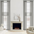 Frelement Linen Sheer Curtains for Living Room Bedroom Pinch Pleated