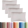 Queen Pillow Cases Set of 4 - Ultra Soft Pillowcase Covers - Light