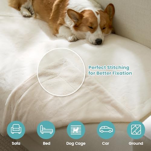 COZY KISS Soft Faux Fur Throw Blanket for Bed, Twin Size, 60x80 inch