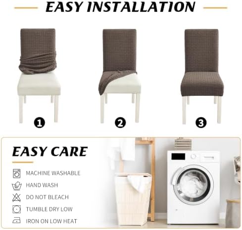Dining Chair Covers Set of 6,Stretch Chair Covers for Dining Chair