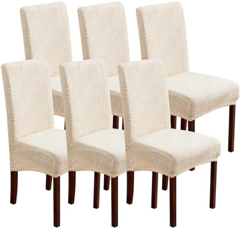 Dining Chair Covers Set of 6, Stretch Parsons Chair Slipcovers
