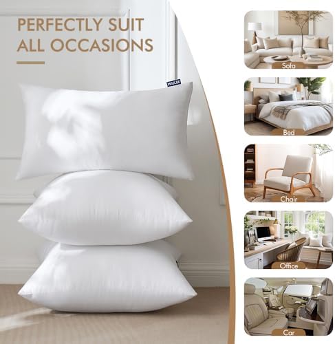 MIULEE 18x18 Pillow Inserts Set of 2, Throw Pillows for Sofa Couch Bed