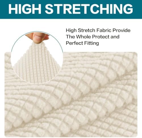 Turquoize Stretch Sofa Slipcover 2 Pieces Sofa Cover Couch Cover for 3