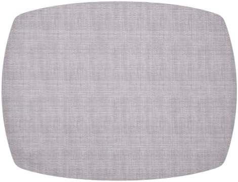 Linen Texture 17" x 13" Vinyl Placemat, Gray, Set of 4