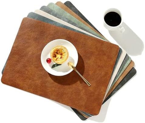 Dining Room Rectangle Placemats Set of 8 Modern, 11.82 x 16.93 Inches