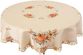 Simhomsen Large Embroidered Fall Autumn Harvest Pumpkins Tablecloth