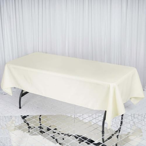 Efavormart 60x102 Seamless Premium Ivory 200 GSM Linens Polyester