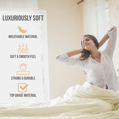Abeero Home Full Size Bed Sheets with Elastic Corner Straps - 4pcs