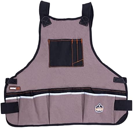 Ergodyne Arsenal 5700 Torso Length Work Tool Apron, 16-Pockets, Gray