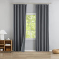 DONREN Neutral Gray Pinch Pleated Blackout Curtains with Hooks