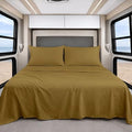 Shreem Linen Luxury 4 Piece Microfiber RV Sheet Set, Deep Pocket Fits