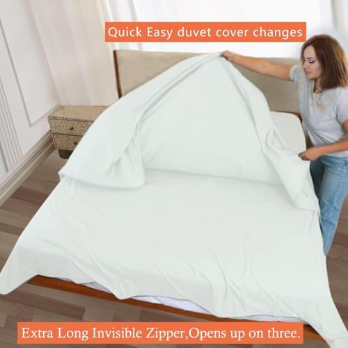 3-Sided Zipper Closure 3-Piece All Season Duvet Cover Set, Luxury