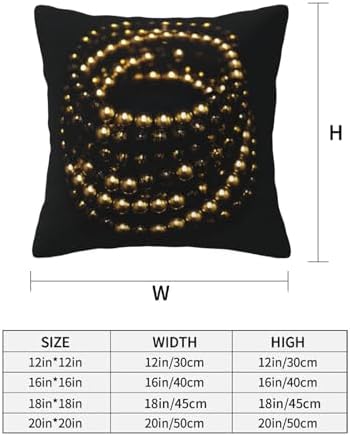 (Gold Black) Set of 2 Throw Pillow Covers 18"X18" Decorative Cushion