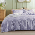 Branches Leaves Duvet Cover King Size Microfiber Gray 104"x90"
