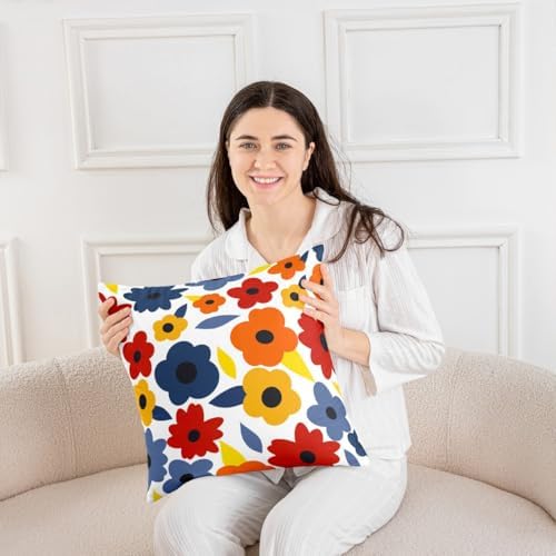 jejeloiu Flower Throw Pillow Covers Set of 2 Spring Theme Cushion