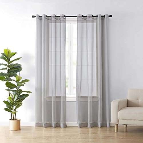 CurtainFresh Odor Neutralizing Sheer Voile Grommet Window Curtain for