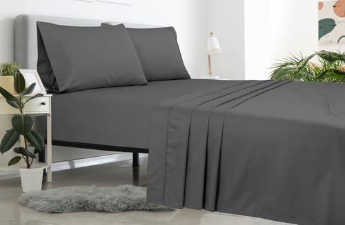 3-Pcs Oversize Flat/Top Sheet -2 Pillowcase-Egyptian Cotton-800 TC